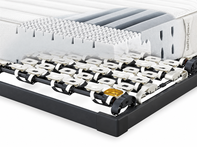 Lattoflex Schlafsystem mit beweglichen Flügelfederelementen und Matratze